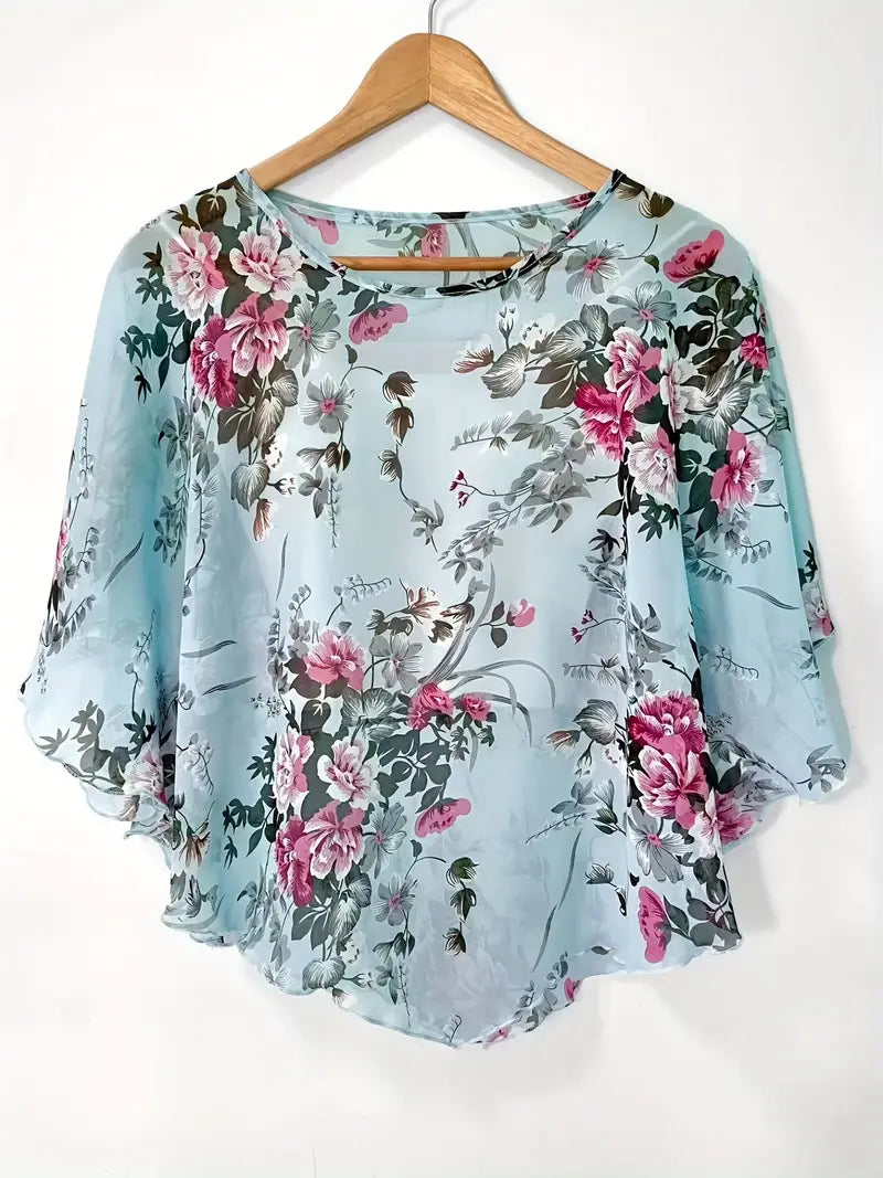 Floral Polyester Sweater New Yi Bamboo