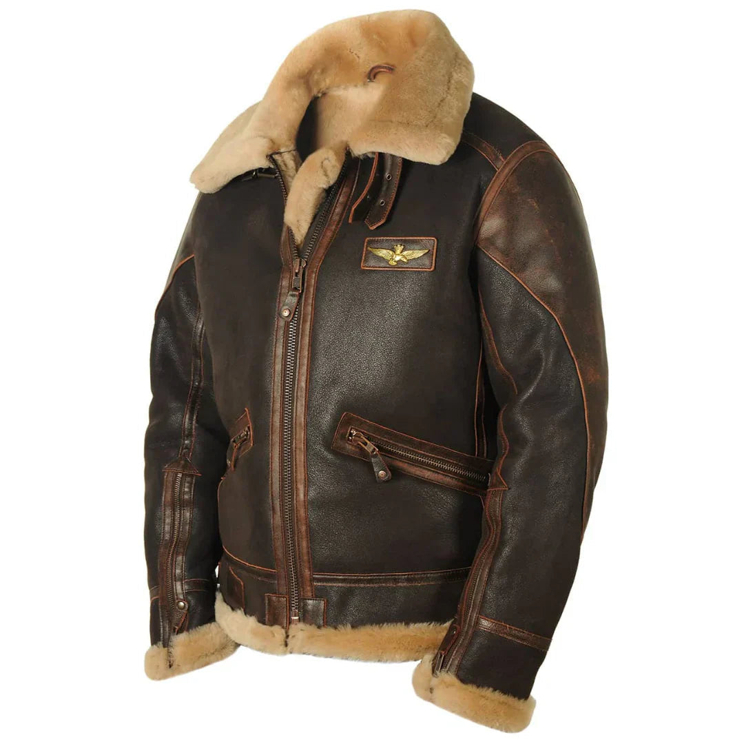 ANDREI I FLEECE-LINED LEATHER JACKET