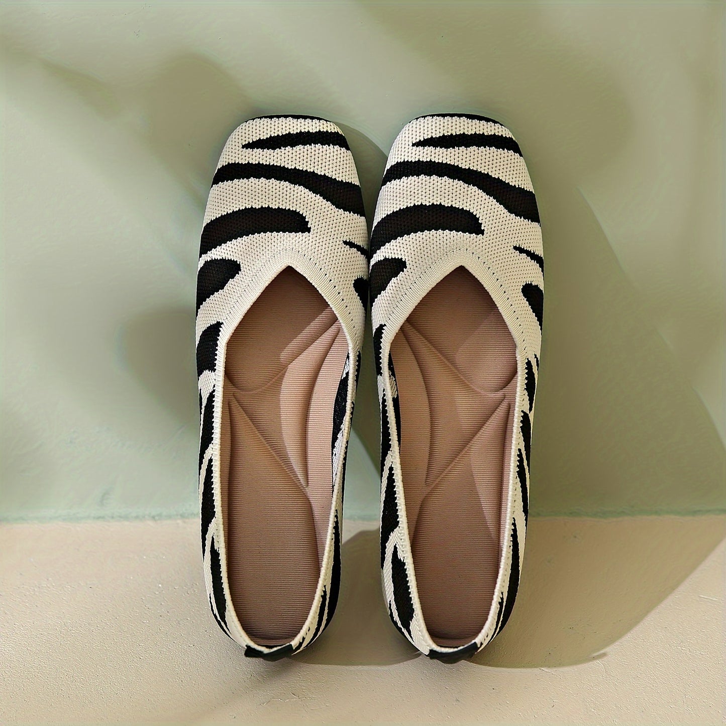 Timeless Red Stripe Flats with Slip-On