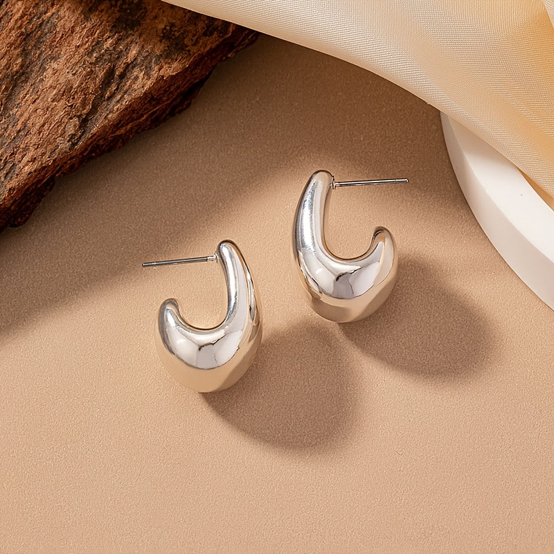 Vintage Earrings with Silver-tone