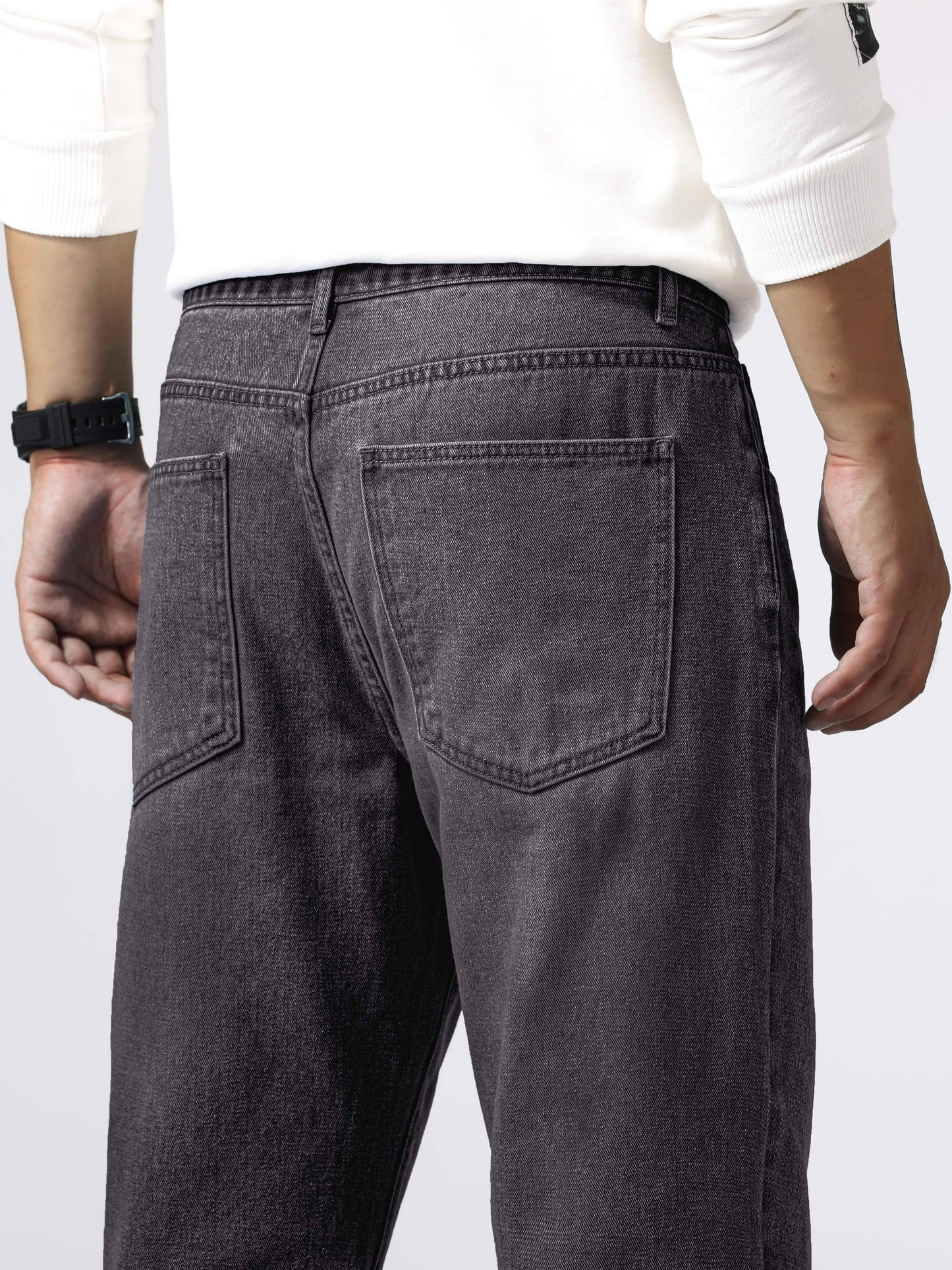 Men's Light Blue Relaxed Fit Jeans - Casual Straight-Leg Machine-Washable Denim Pants for Casual Attire, All-Season Comfort & Versatile Style