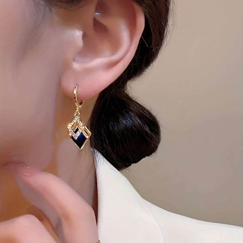 Modern Earrings with Gold-tone