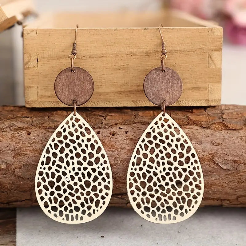 Boho Earrings with Gold-tone