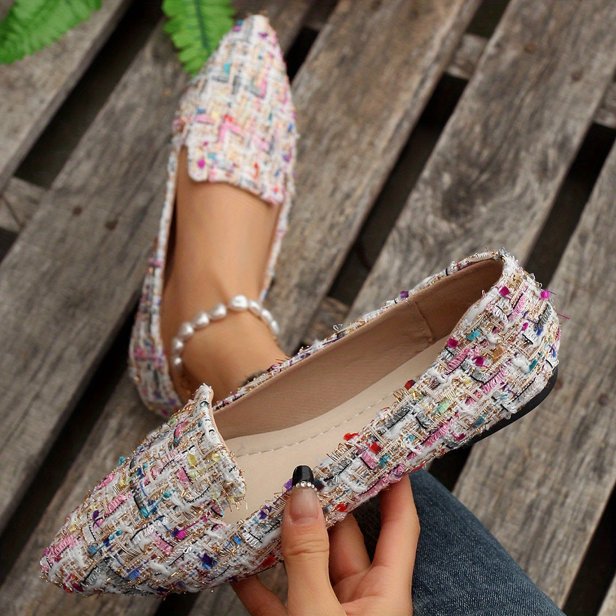 Timeless Plaid Flats with Slip-On