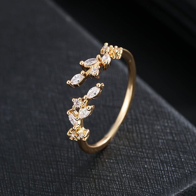 Evening 1-Piece Ring Set with Gold-tone