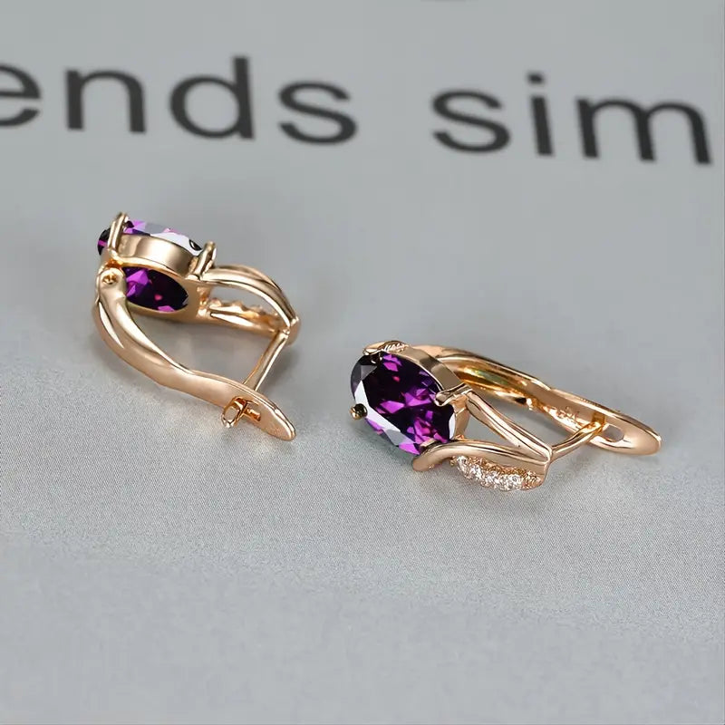 Vintage Earrings with Gold-tone