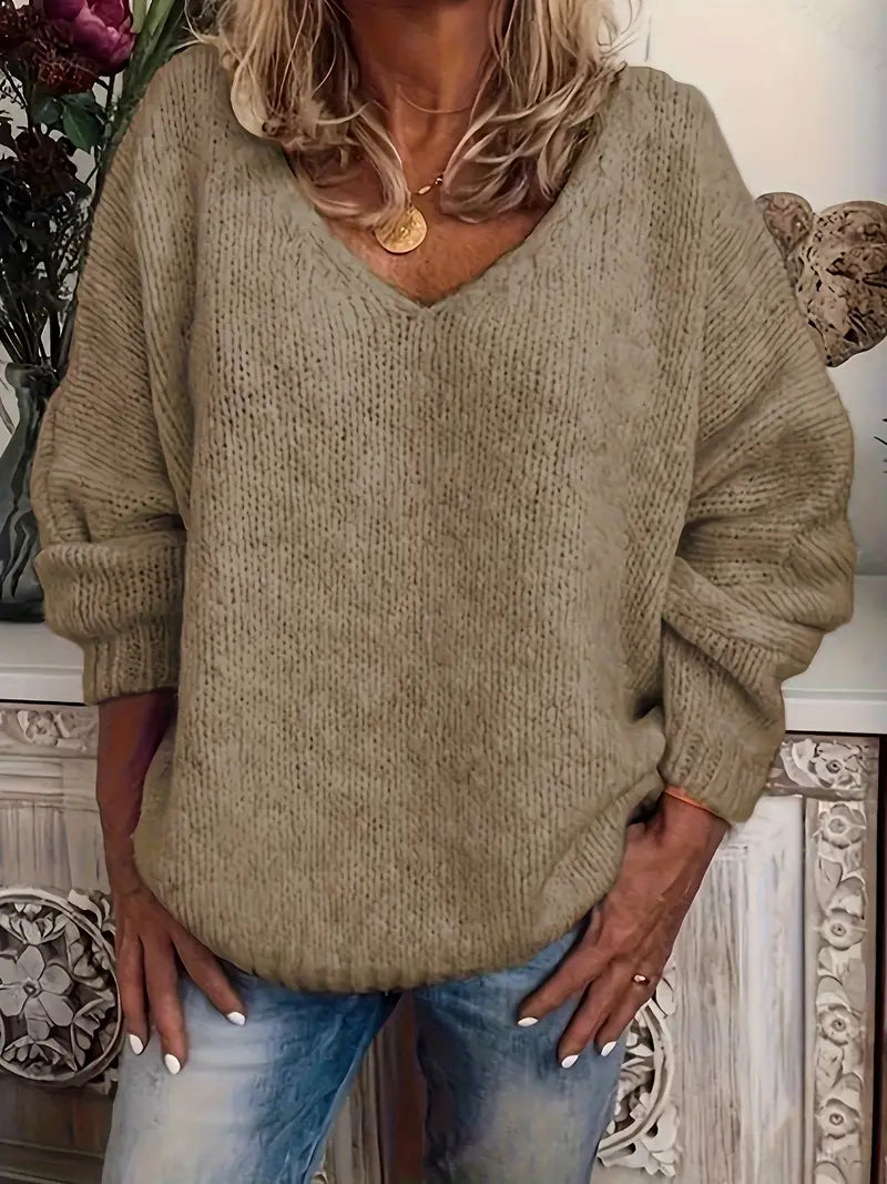 Long V-Neck Sweater