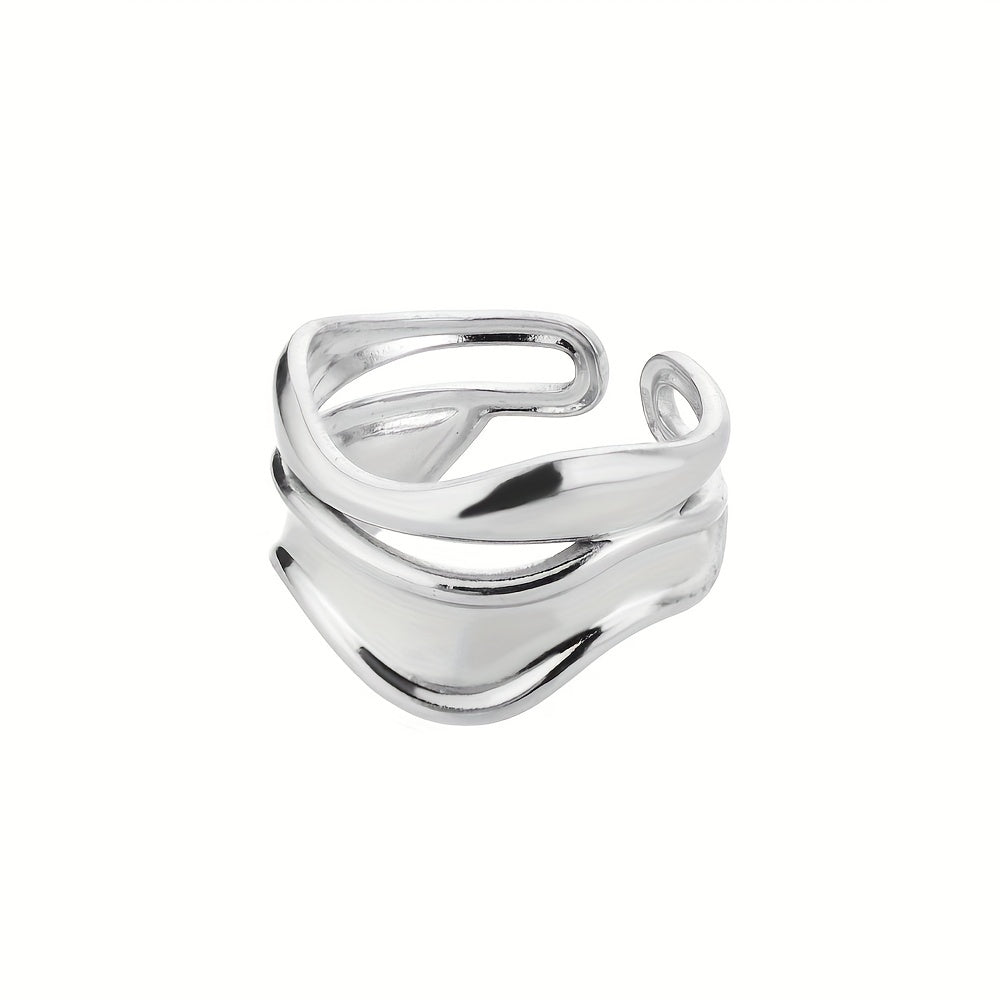 Modern Ring with Gold-tone