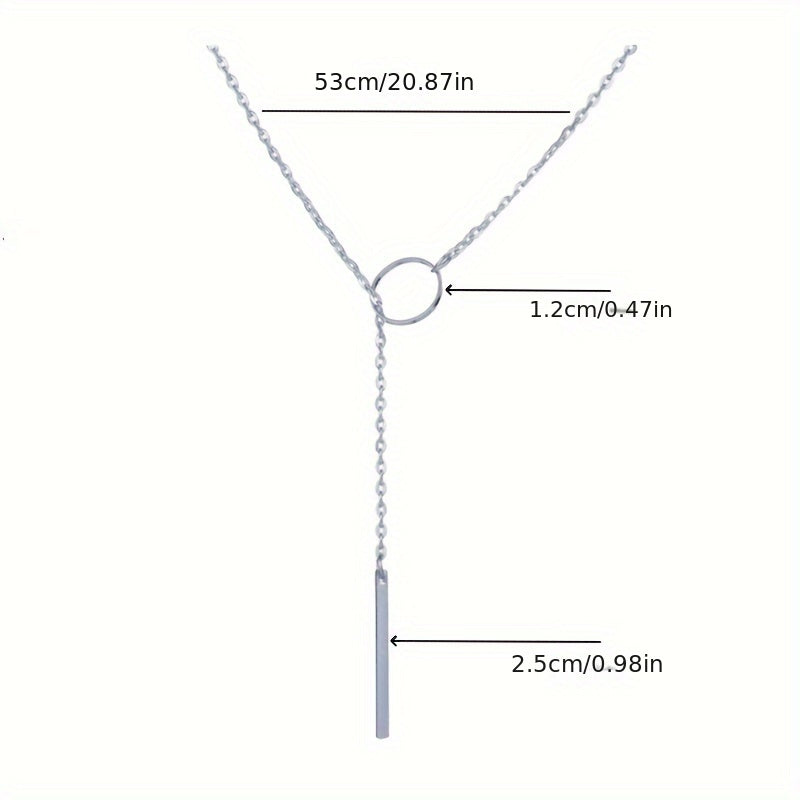 Modern Necklace with Gold-tone