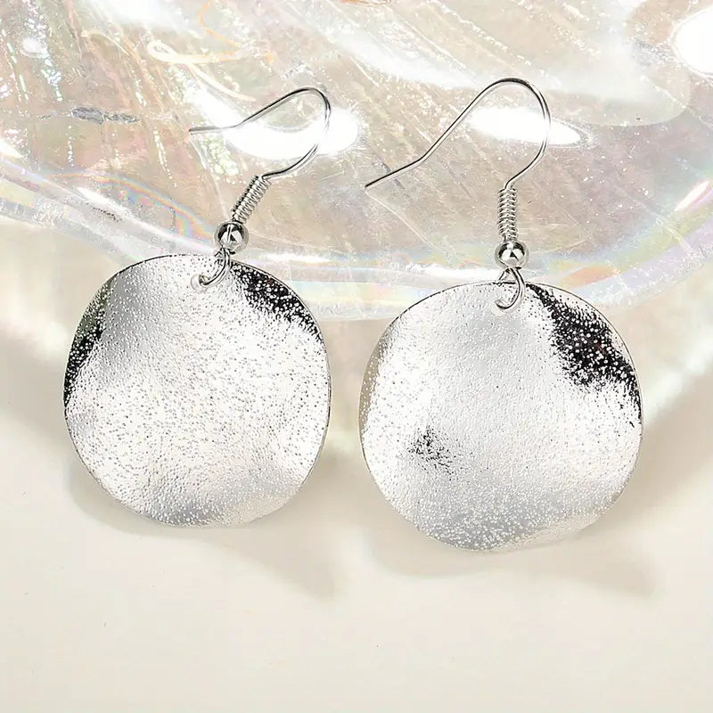 Modern Earrings with Gold-tone