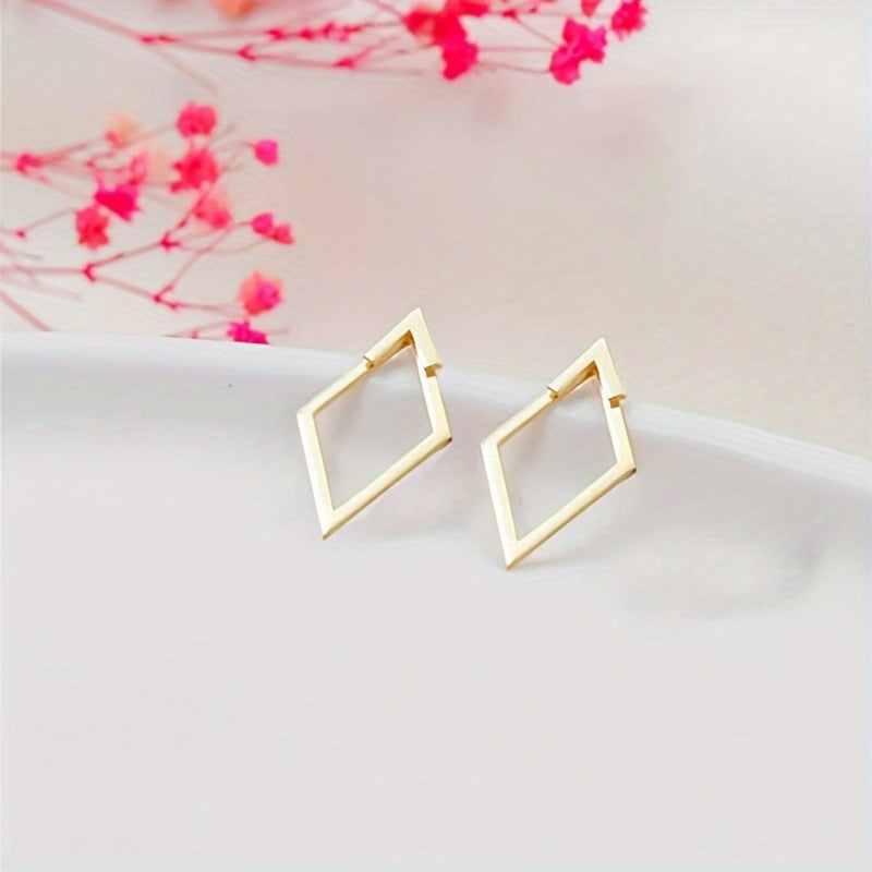 Modern Earrings with Gold-tone