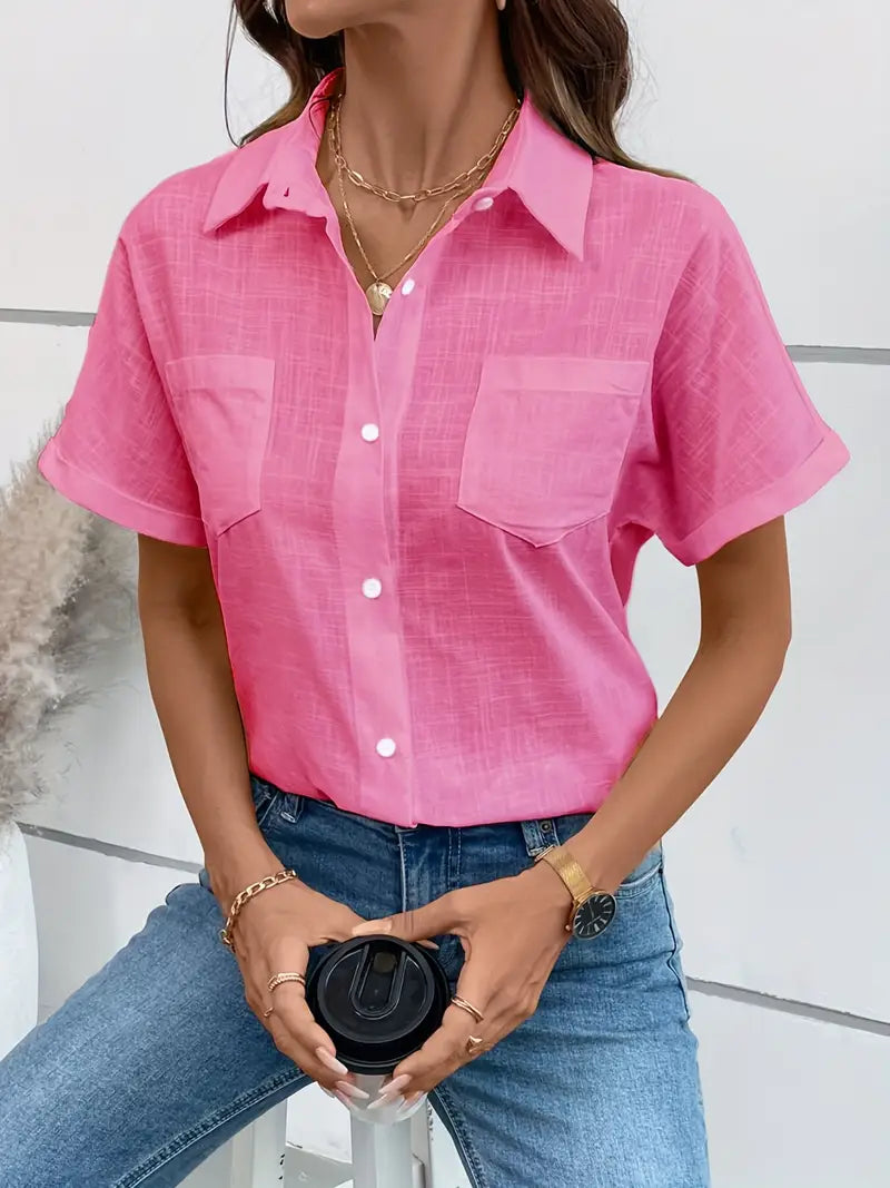 Solid Cotton Blouse White