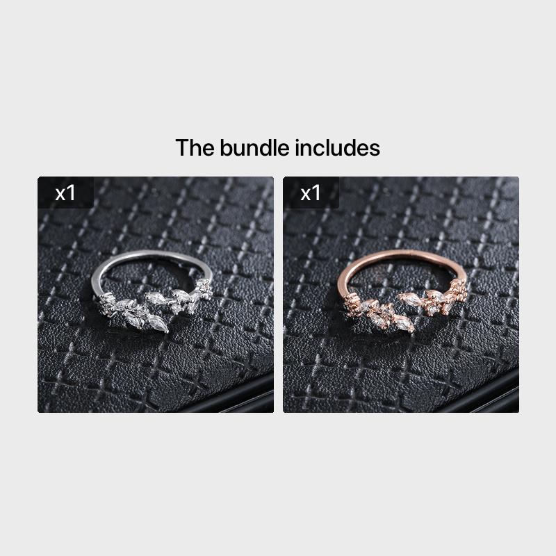 Evening 1-Piece Ring Set with Gold-tone