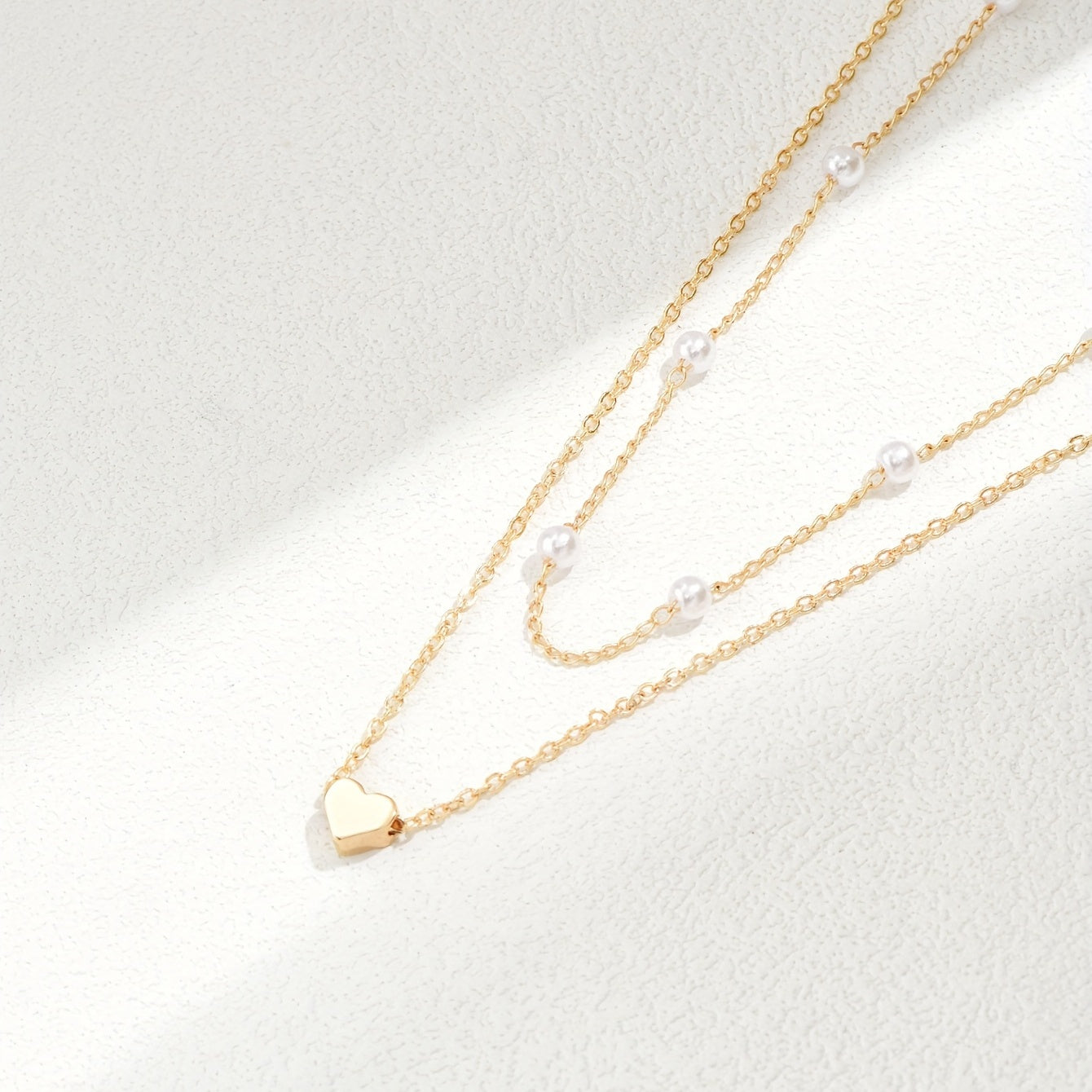 Modern Necklace with Pearl-inspired