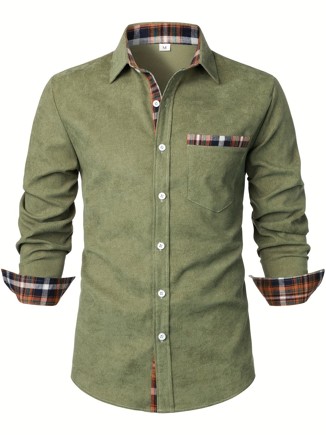 Men's Lapel Shirt, Casual Button Up Long Sleeve Shirt For Summer Fall Business