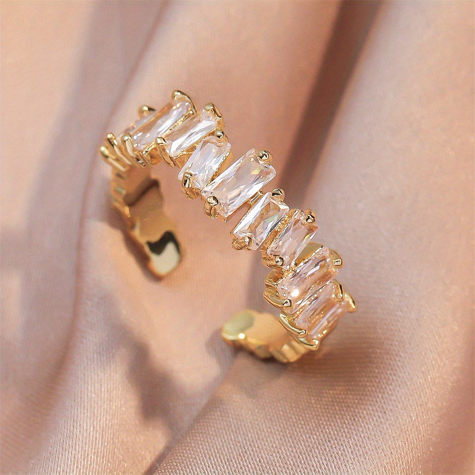 Modern Ring with Gold-tone