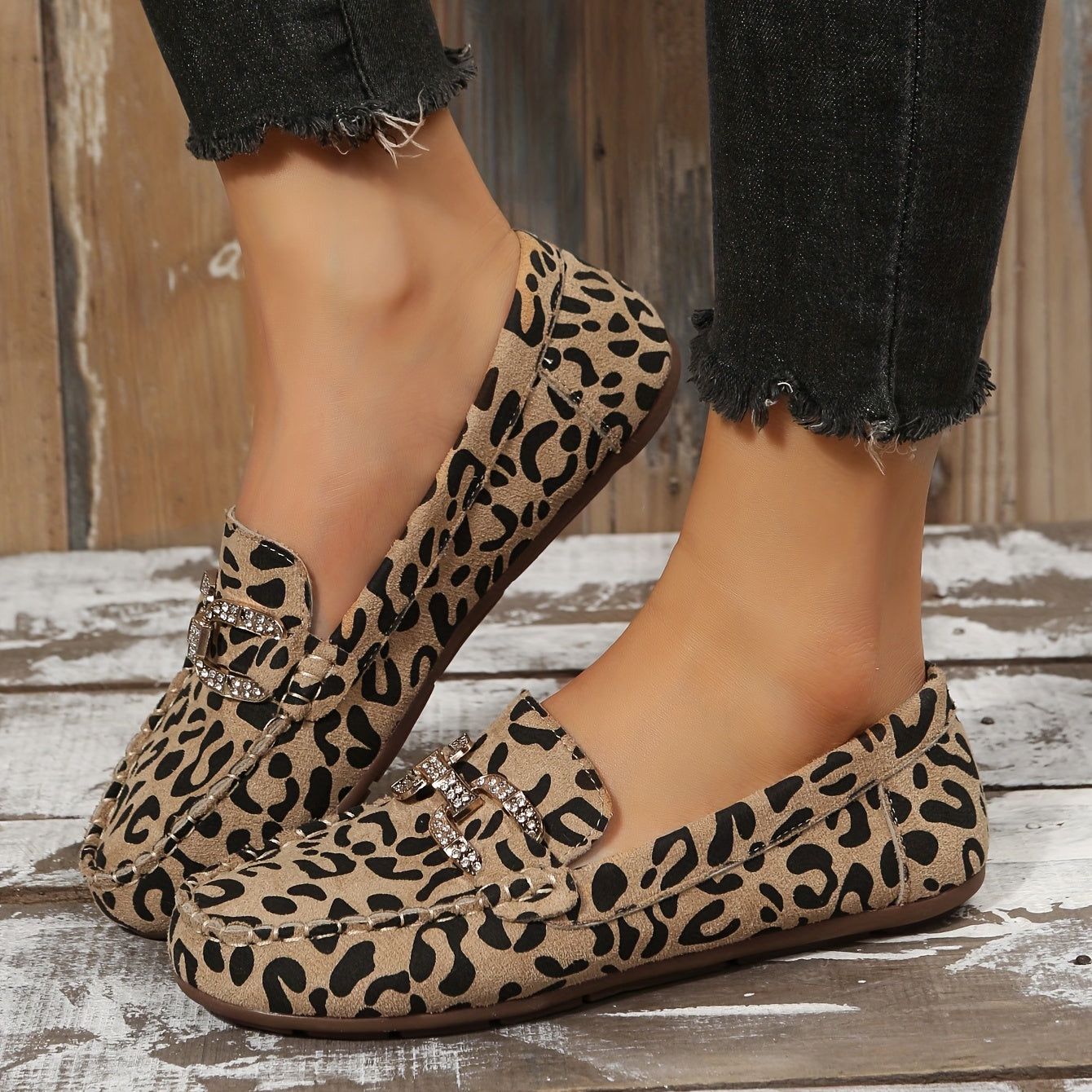 Timeless Red Leopard Flats with Slip-On