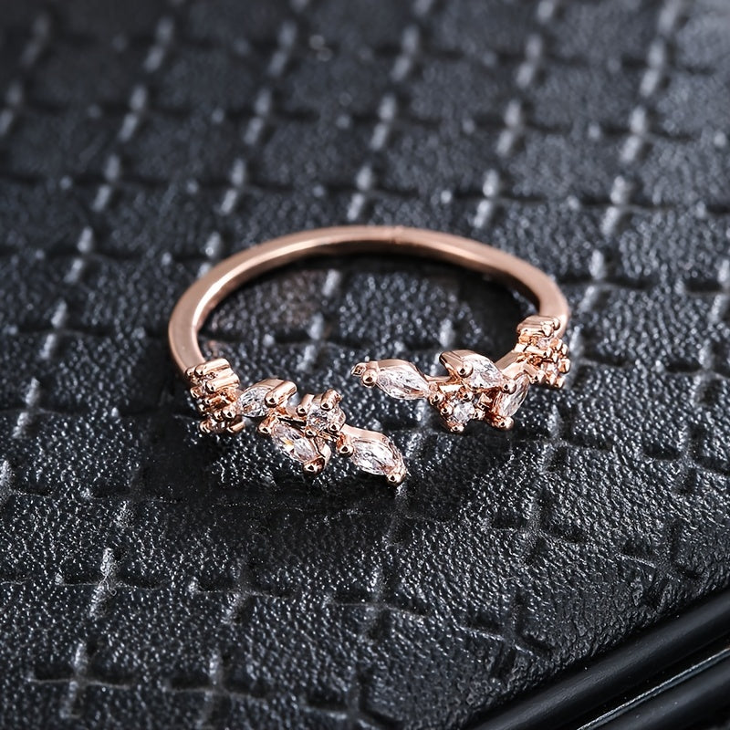 Evening 1-Piece Ring Set with Gold-tone