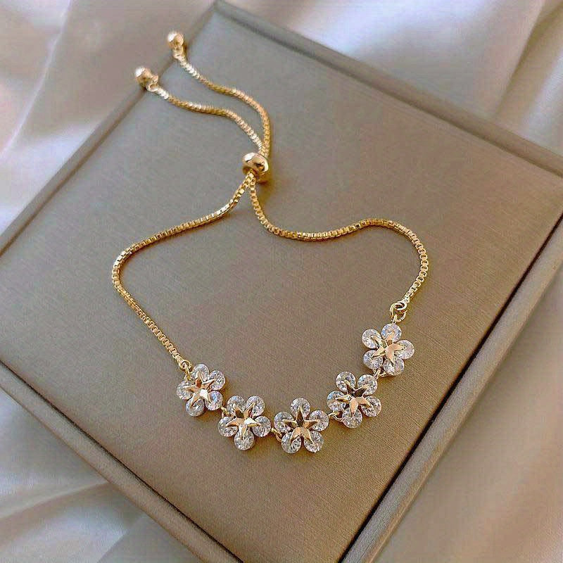 Boho Necklace with Gold-tone