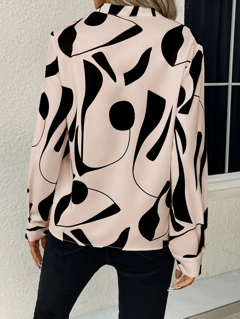 Geometric Polyester Sweater