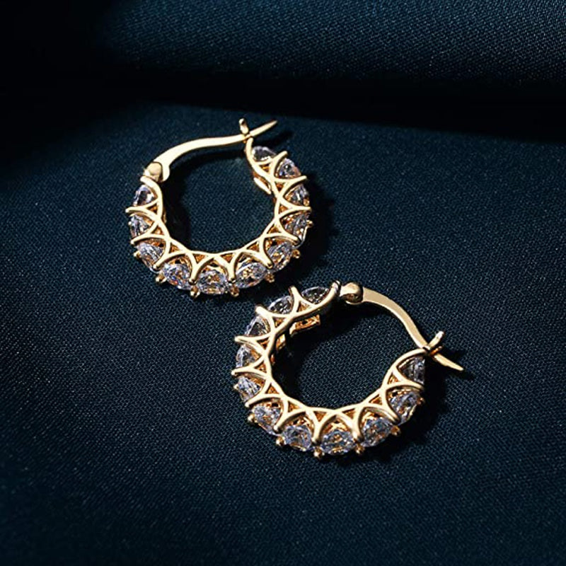 Vintage Earrings with Gold-tone