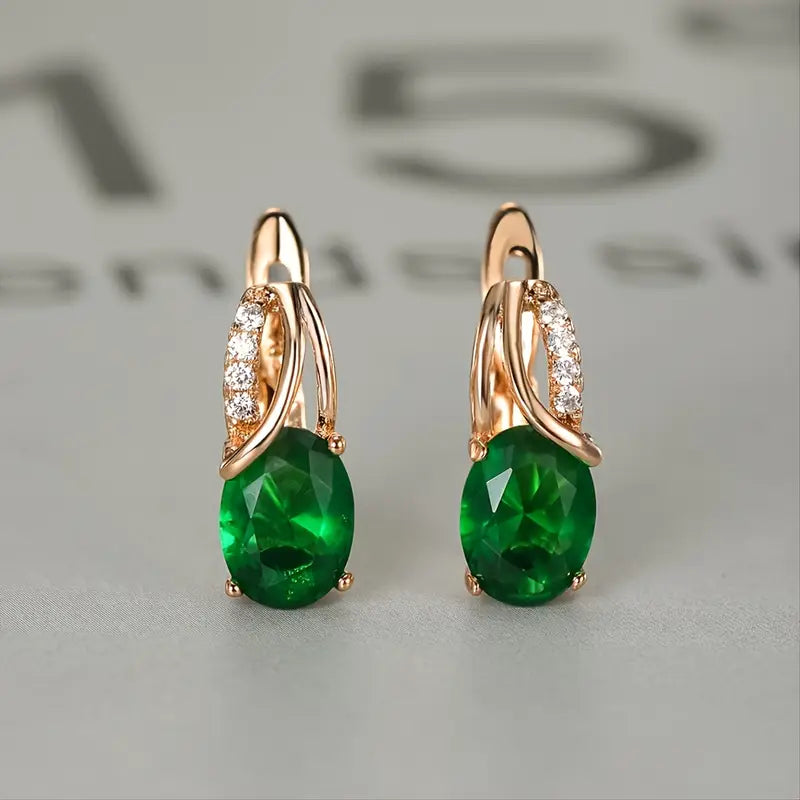 Vintage Earrings with Gold-tone