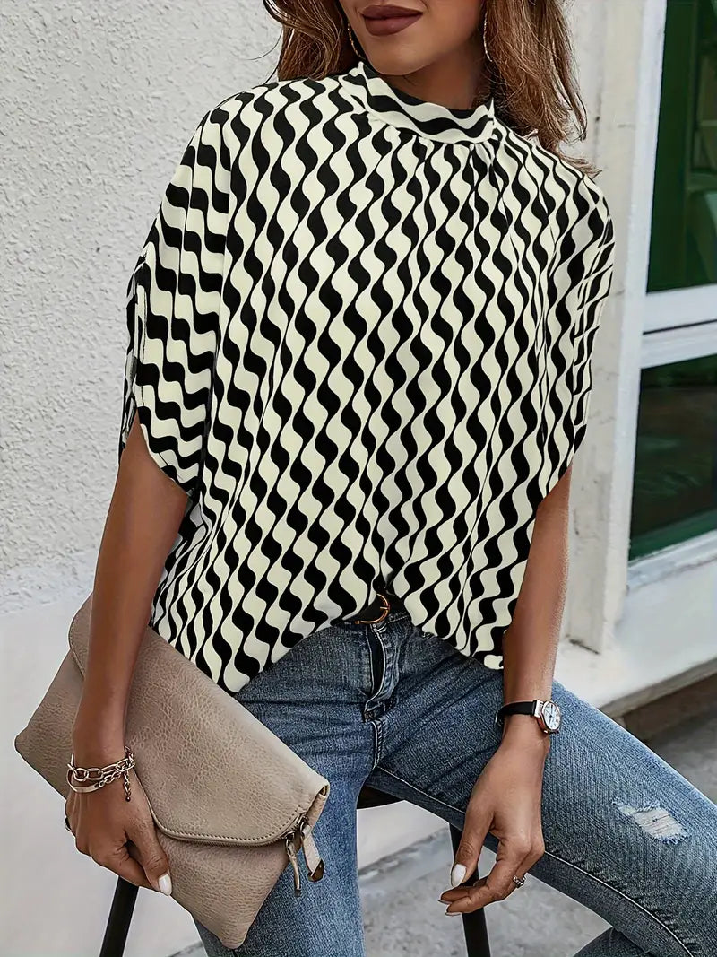Solid Polyester Blouse Solid