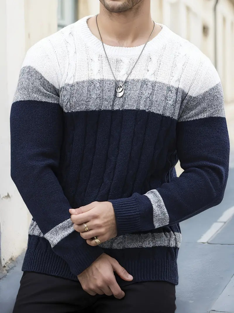 Polyester Knit Long Sleeve Sweater