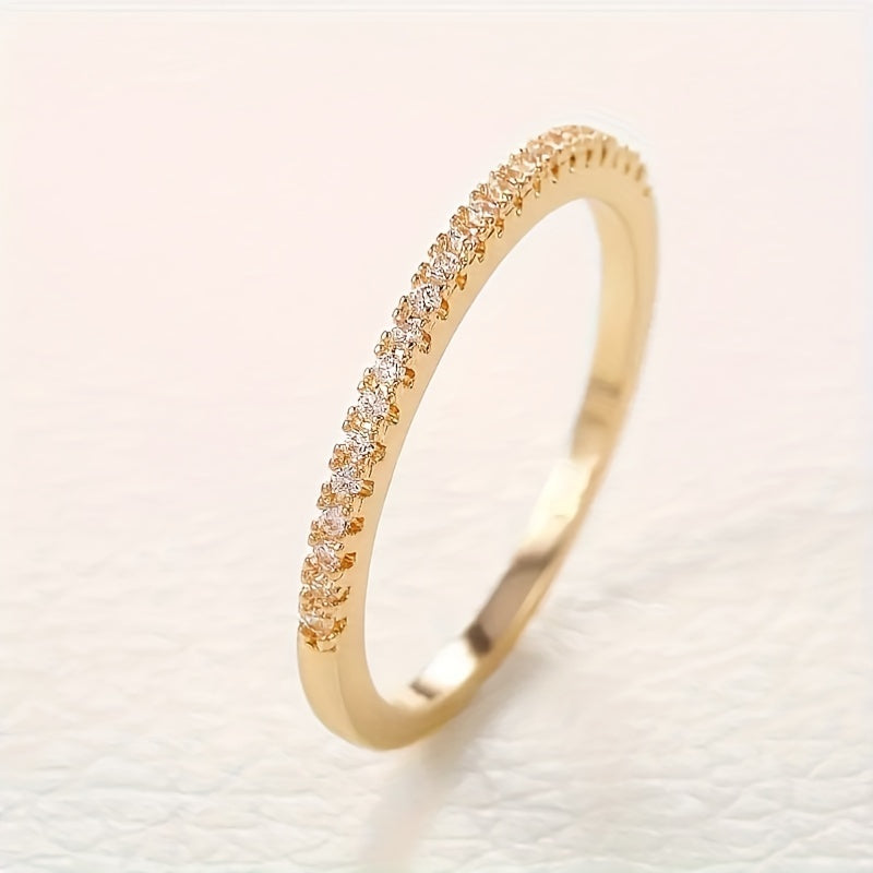 Modern Ring with Gold-tone