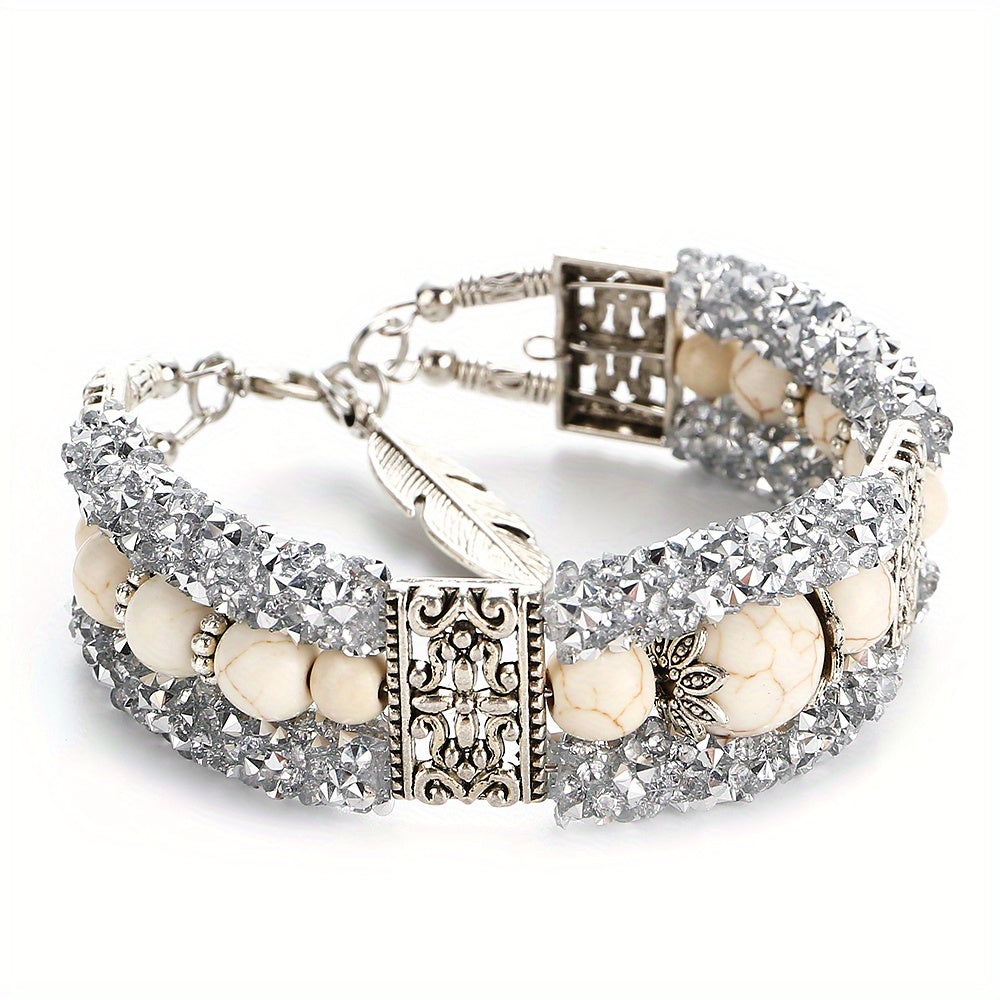 Boho Bracelet with Silver-tone
