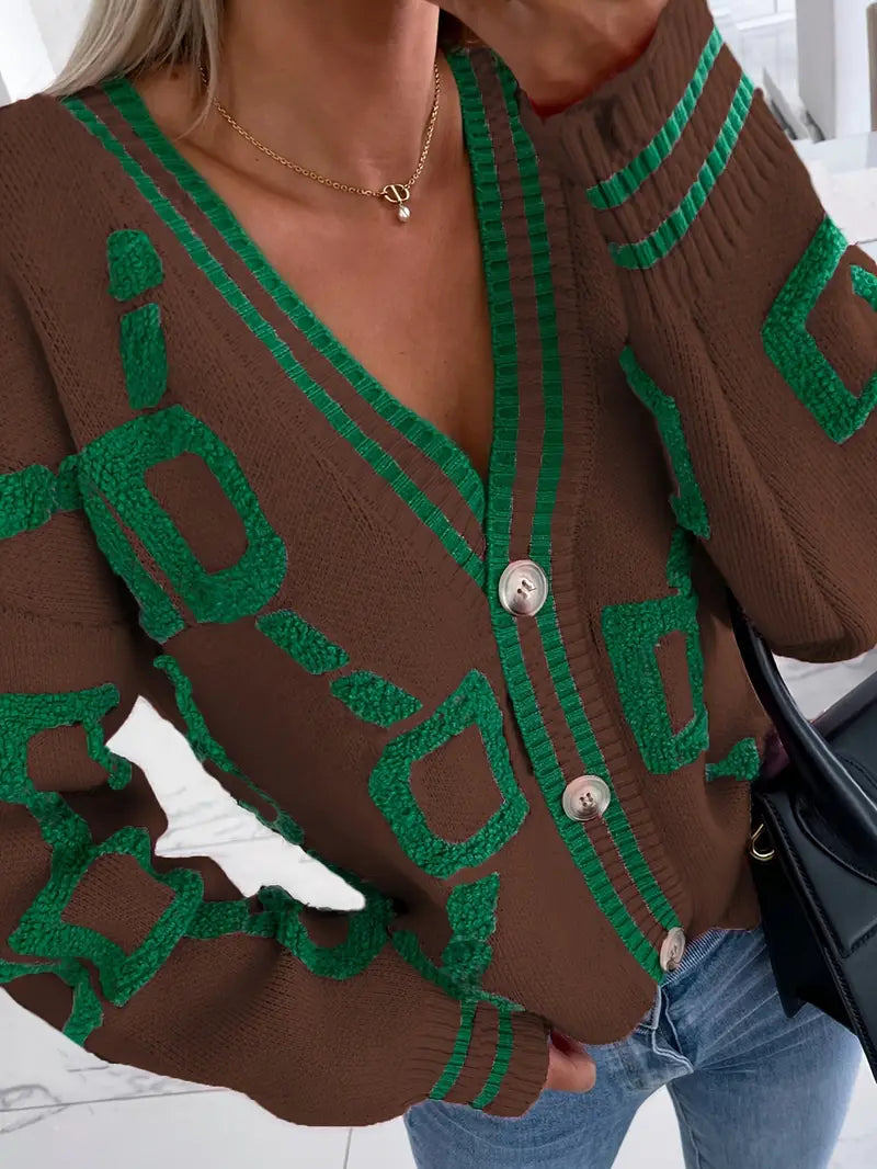 Long V-Neck Cardigan