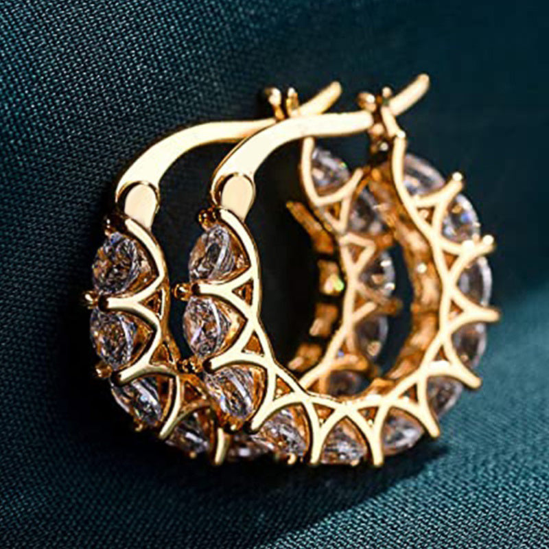 Vintage Earrings with Gold-tone