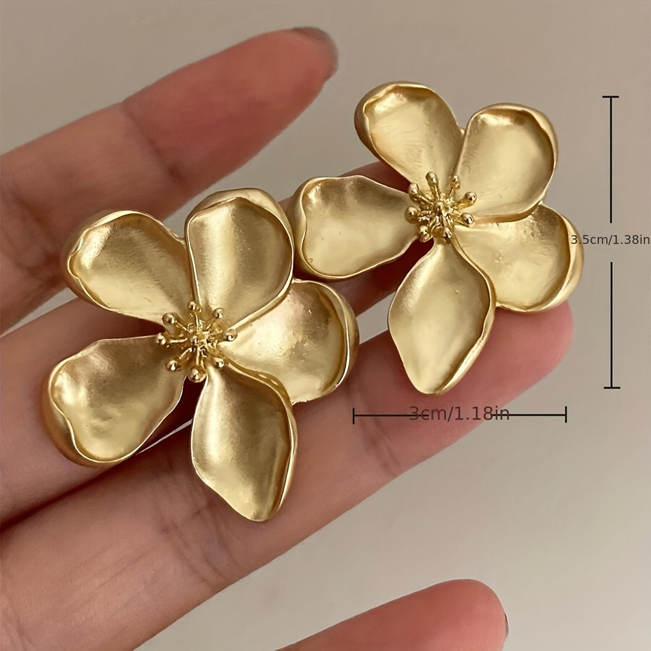 Vintage Earrings with Gold-tone