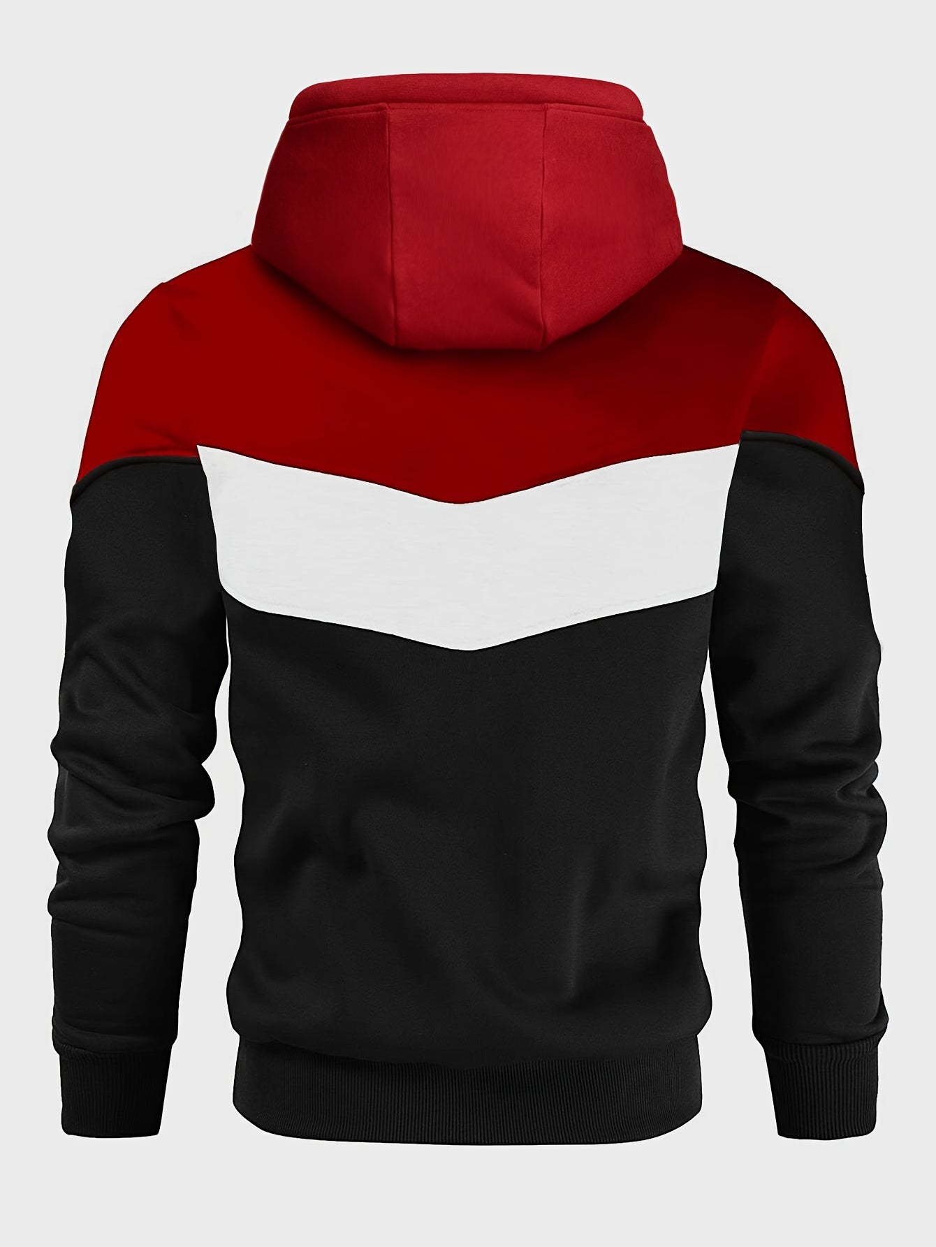 Color Block Hoodie, Cool Hoodies For Men, Men's Casual Classic Design Pullover Hooded Sweatshirt With Kangaroo Pocket Streetwear For Winter Fall, As Gift