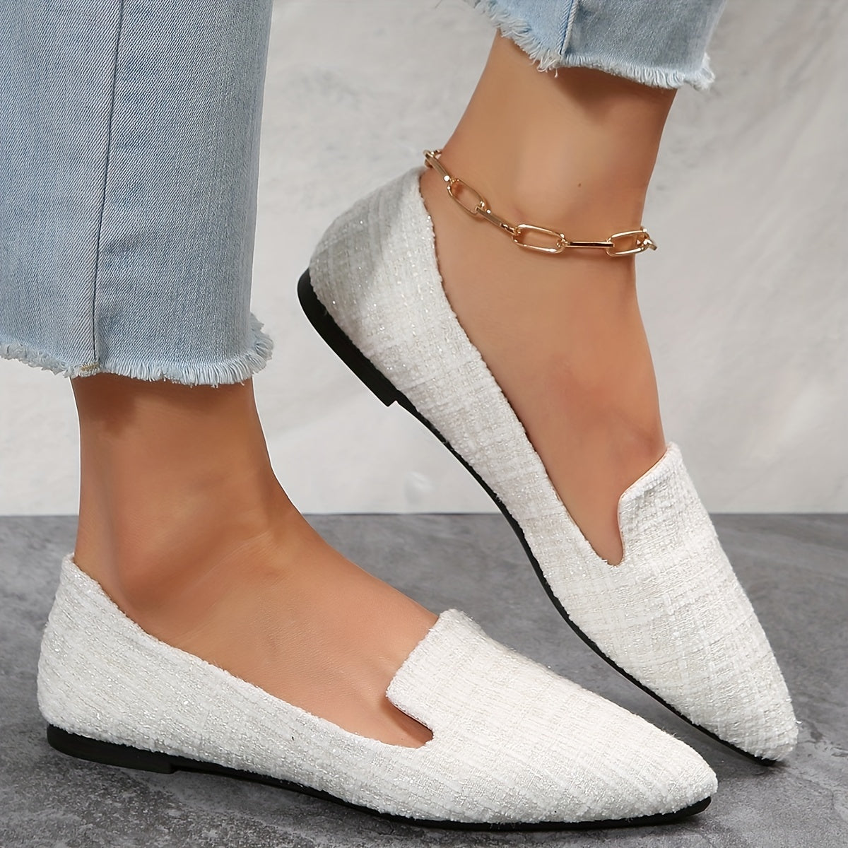 Timeless Plaid Flats with Slip-On
