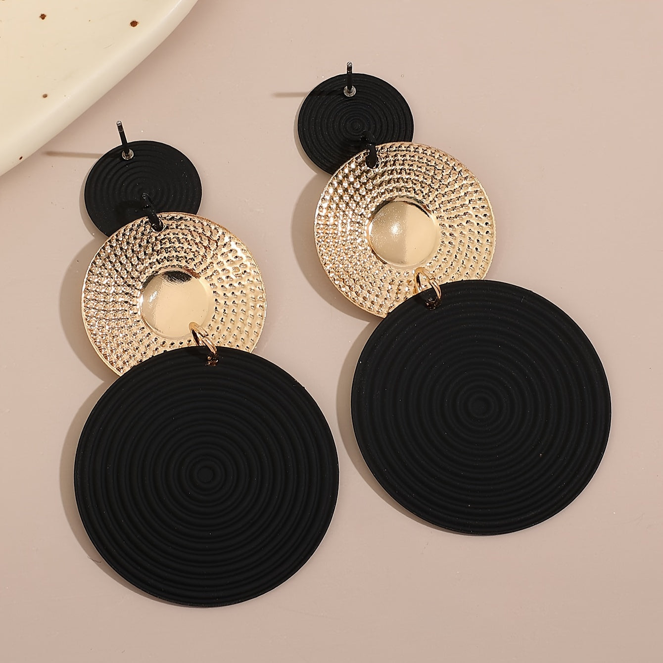 Modern Earrings with Silver-tone