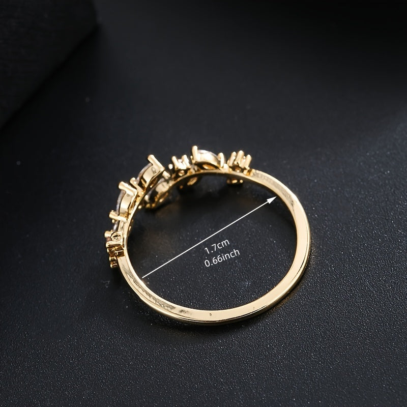 Evening 1-Piece Ring Set with Gold-tone