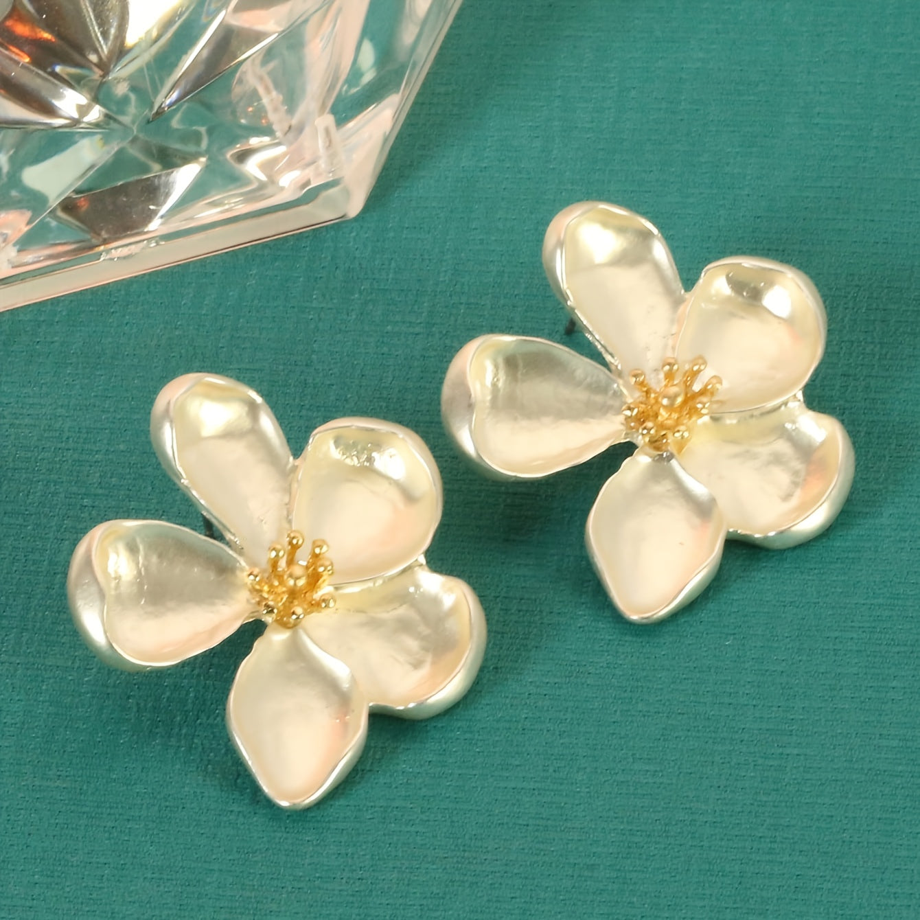 Vintage Earrings with Gold-tone