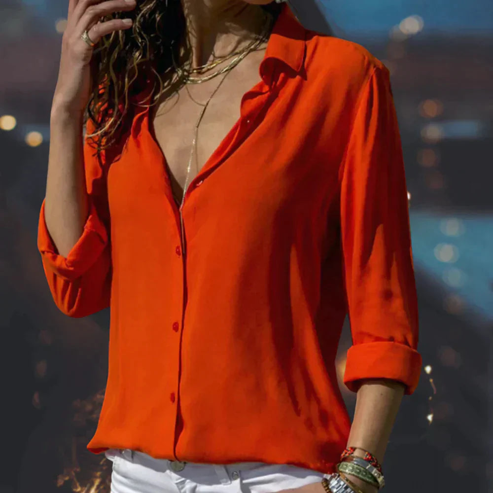 Classic top with button placket