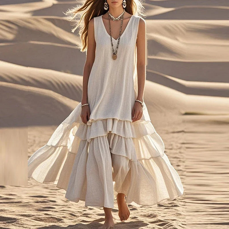Retro Solid Cotton Linen