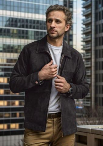 SIEGBERT I LEATHER JACKET WITH ZIPPER