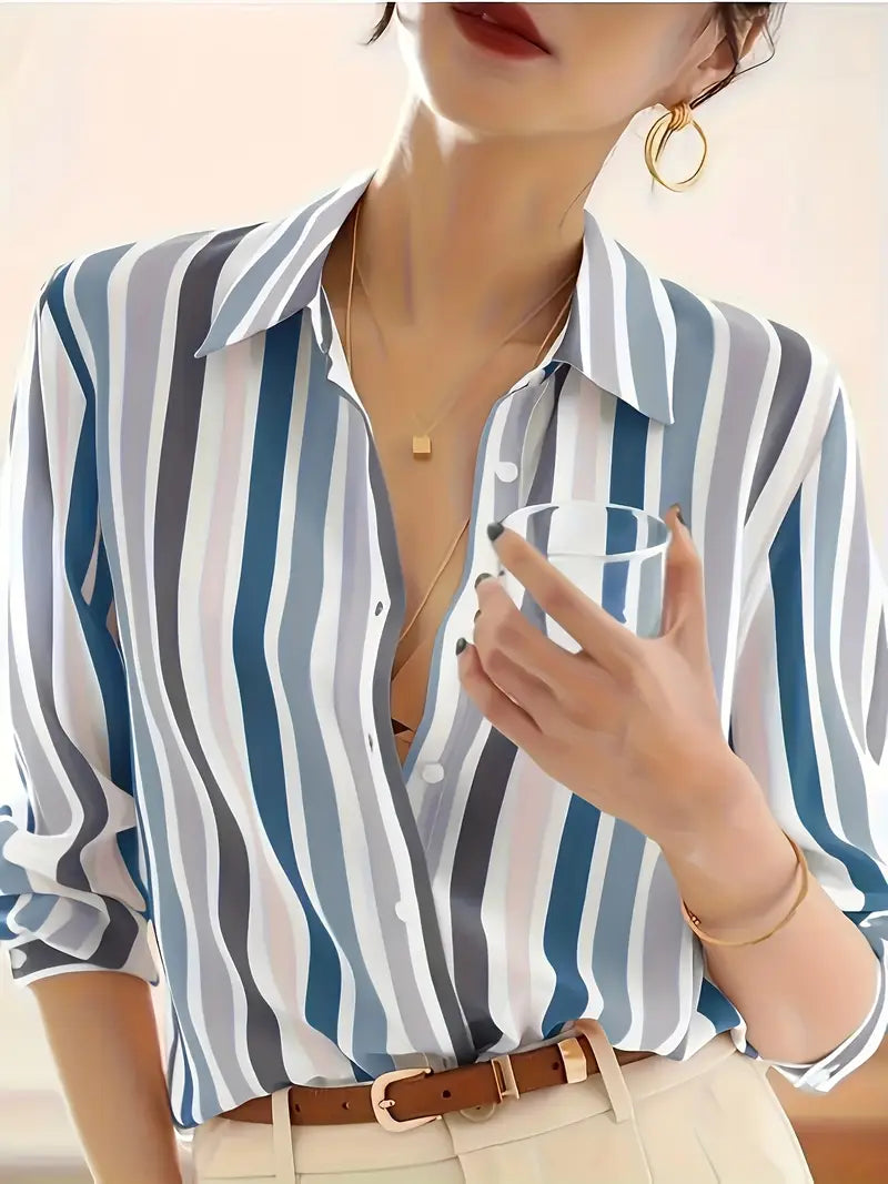 Striped Polyester Dress