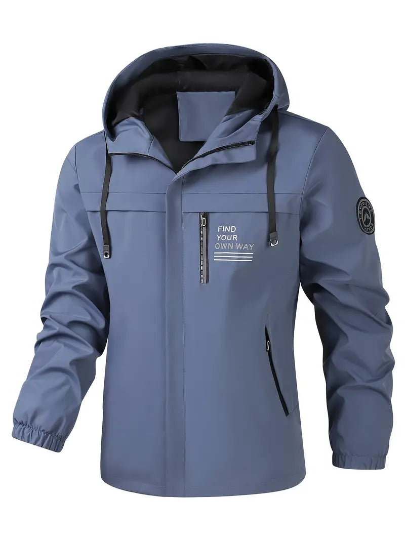 Polyester Hooded Zip Long Sleeve Jacket