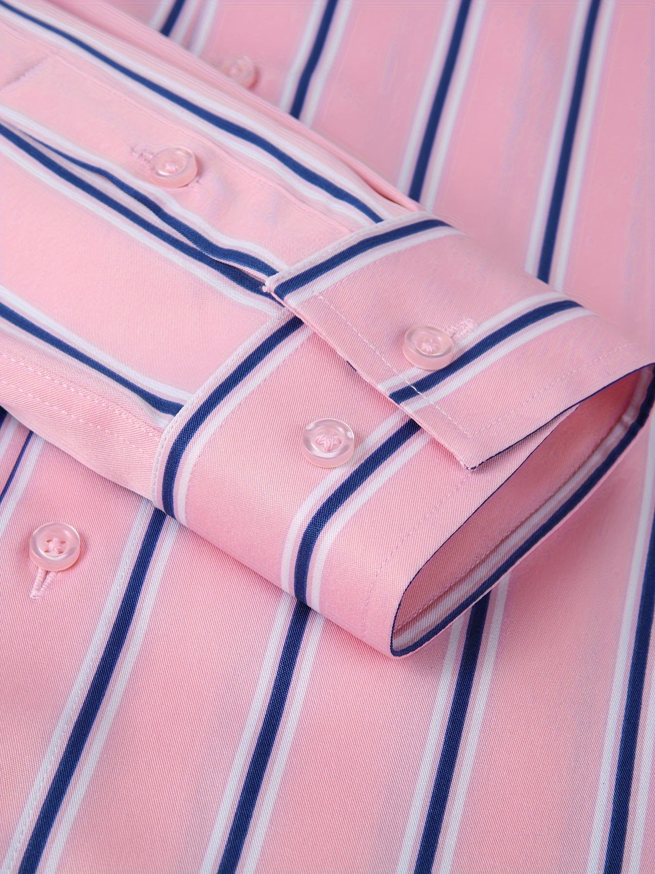 Classic Plaid Design Men's Formal Long Sleeve Shirt, Men's Button Up Shirt For Business Formal Occasions, Gift For Men