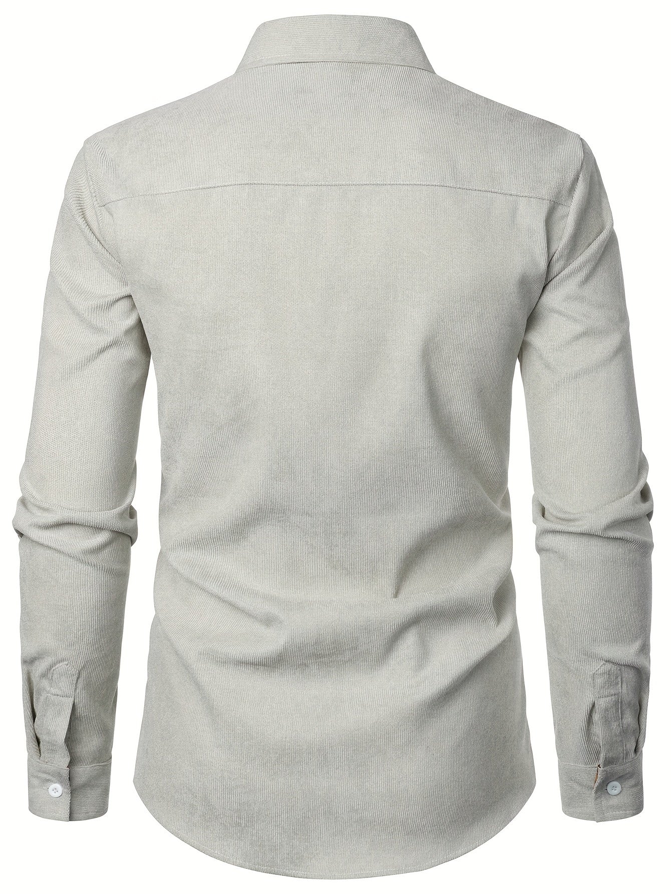 Men's Lapel Shirt, Casual Button Up Long Sleeve Shirt For Summer Fall Business
