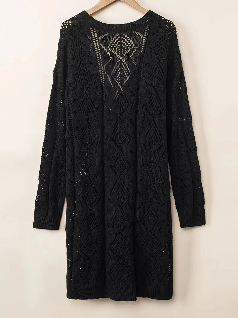 Long V-Neck Cardigan