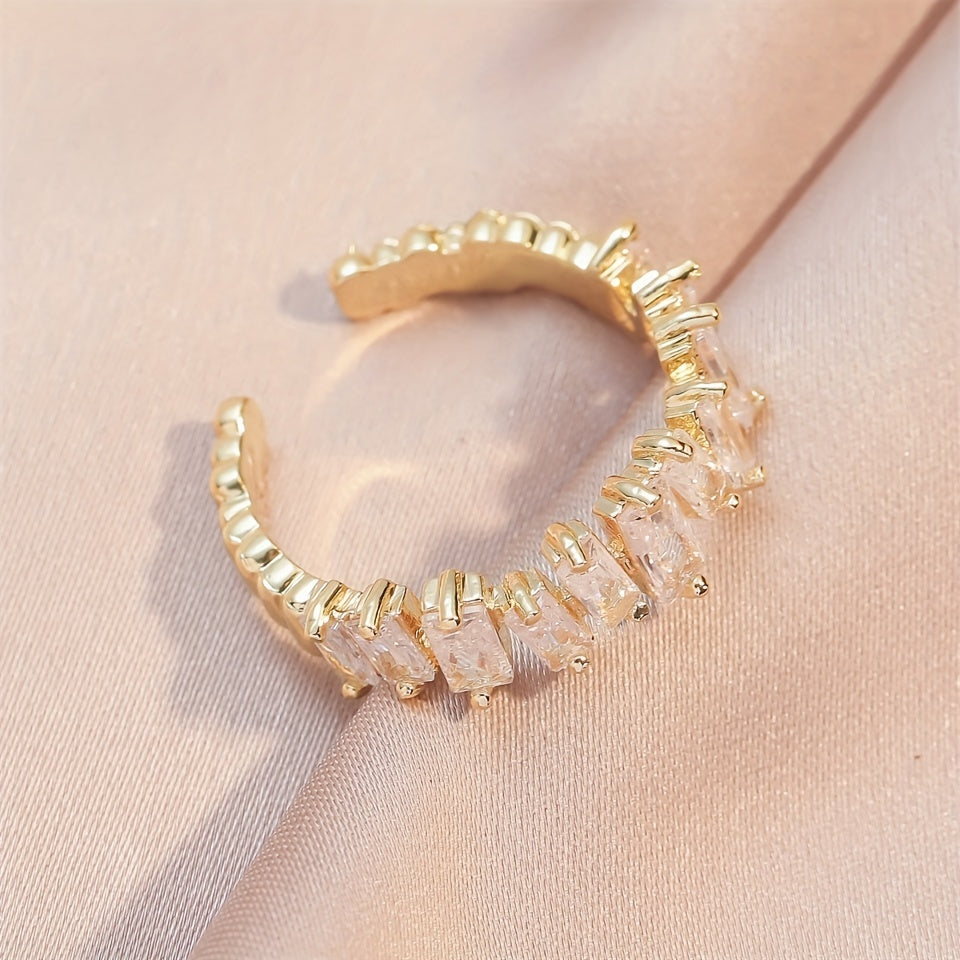 Modern Ring with Gold-tone
