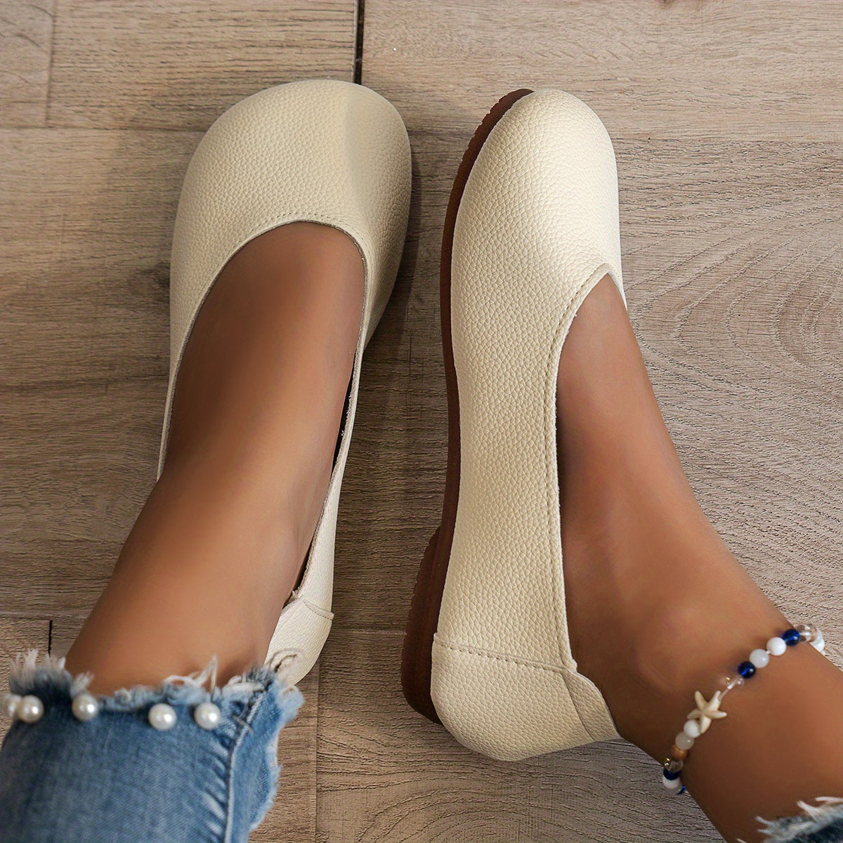 Elegant Black Vegan Leather Heels with Slip-On