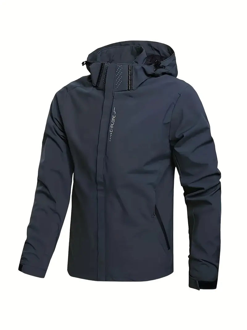 Polyester Hooded Zip Long Sleeve Jacket