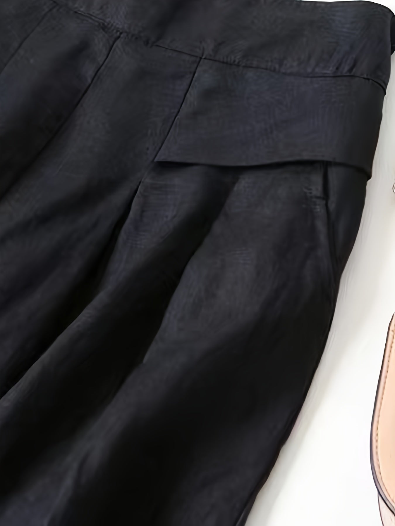Women's Vintage Wide-Leg Ankle Pants - Non-Stretchy Elastic Waist Trousers, Loose Fit for Everyday & Formal Outfits - Machine Washable Fall/Spring/Summer Bottoms in Terracotta Red - Adult Women's Clothing, Casual Outfit Pants, Comfortable Clothi